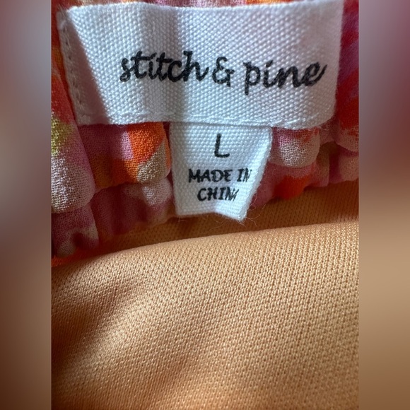 Stitch & Pine Women’s Crop Top Orange Pink Size L - Picture 4 of 4